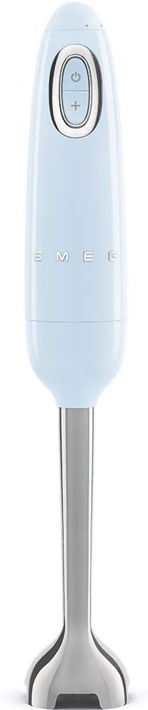 imageSMEG Hand Blender ampamp Food Processor Bundle HBF03 with HBFP11 Attachment Retro Style 350W Motor Variable Speed Tritan Renew Bowl 5in1 Functionality RedBlue
