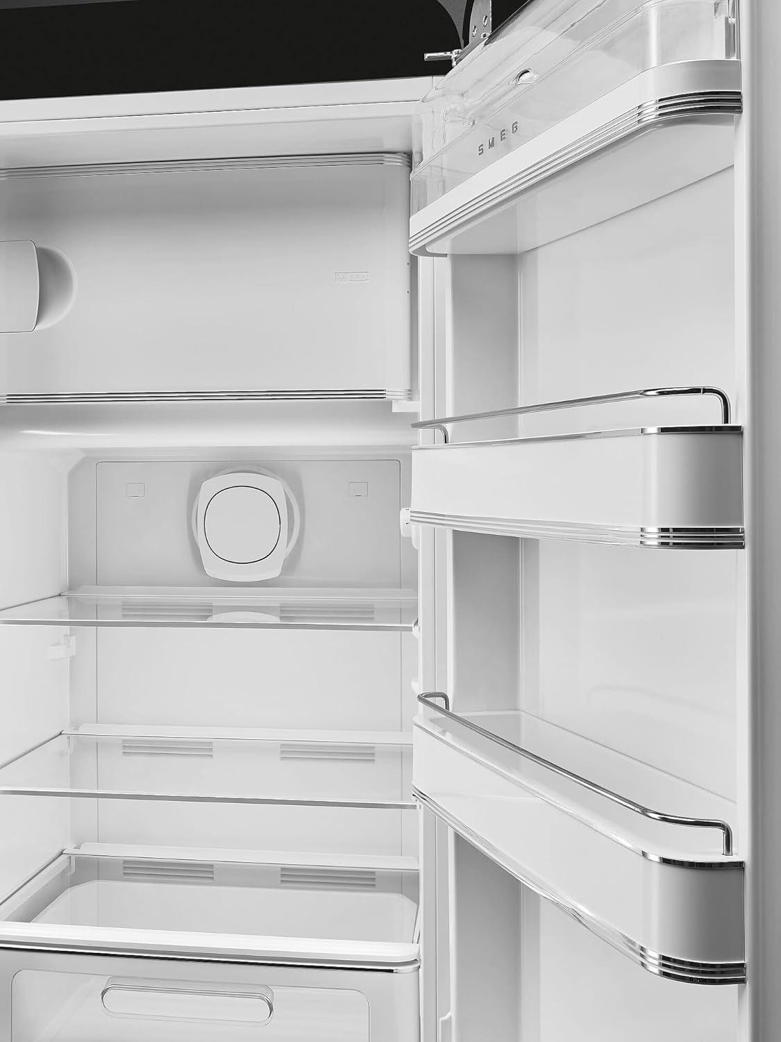 imageSMEG Retro Style FAB28 50s Style Refrigerator Right Hinge Matte Black 993 Cu Ft Made in Italy