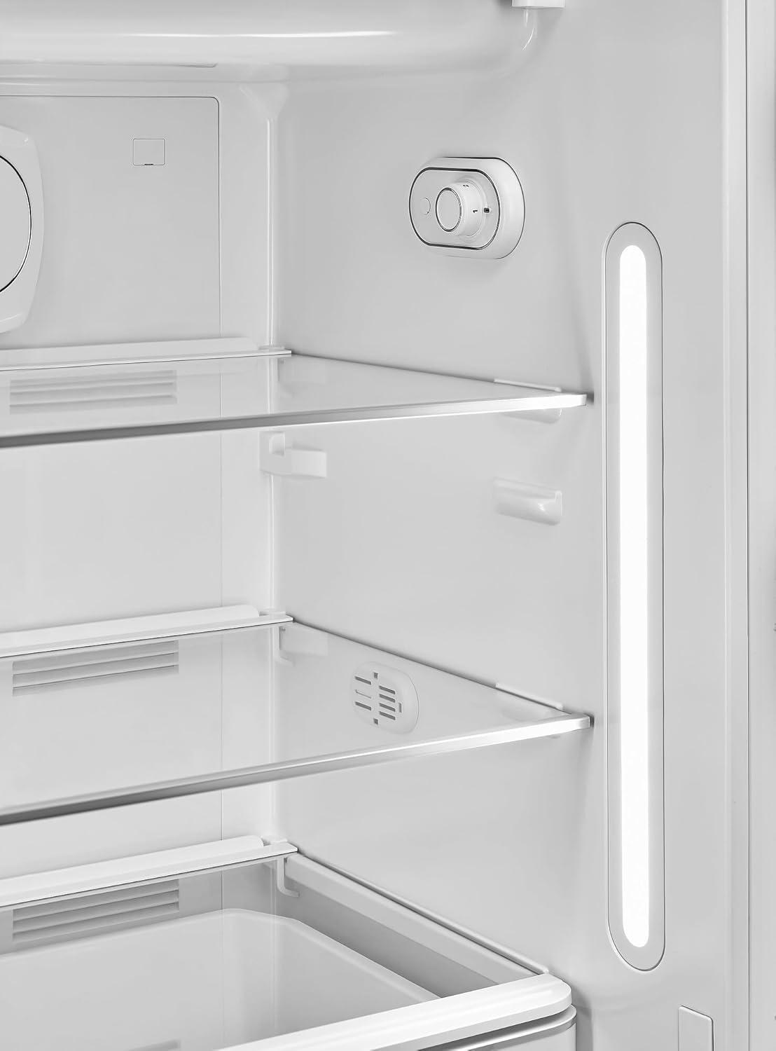 imageSMEG Retro Style FAB28 50s Style Refrigerator Right Hinge Matte Jade 993 Cu Ft Made in Italy
