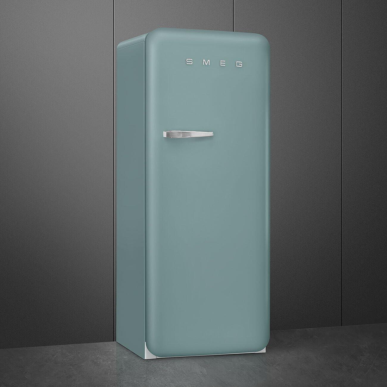 imageSMEG Retro Style FAB28 50s Style Refrigerator Right Hinge Matte Jade 993 Cu Ft Made in Italy