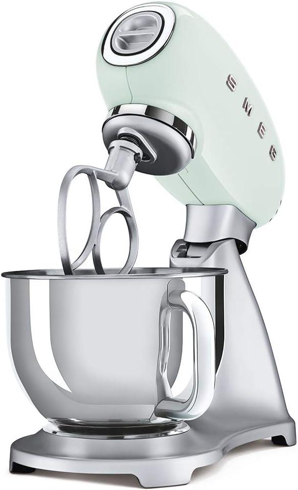 imageSMEG Stand Mixer and Pasta RollerCutter Set BlackPastel Green
