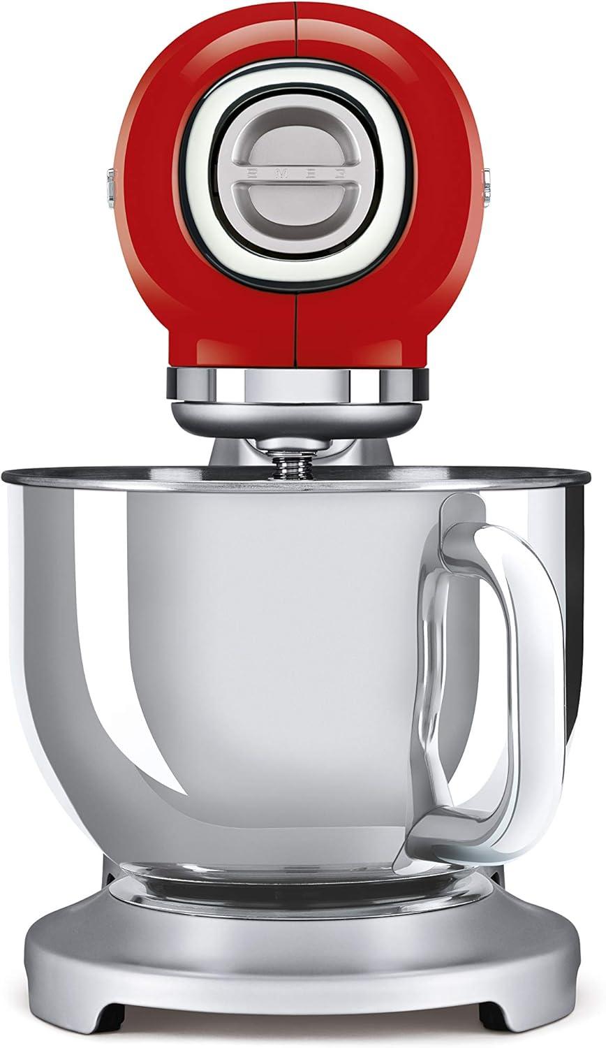 imageSMEG Stand Mixer and Pasta RollerCutter Set CreamRed