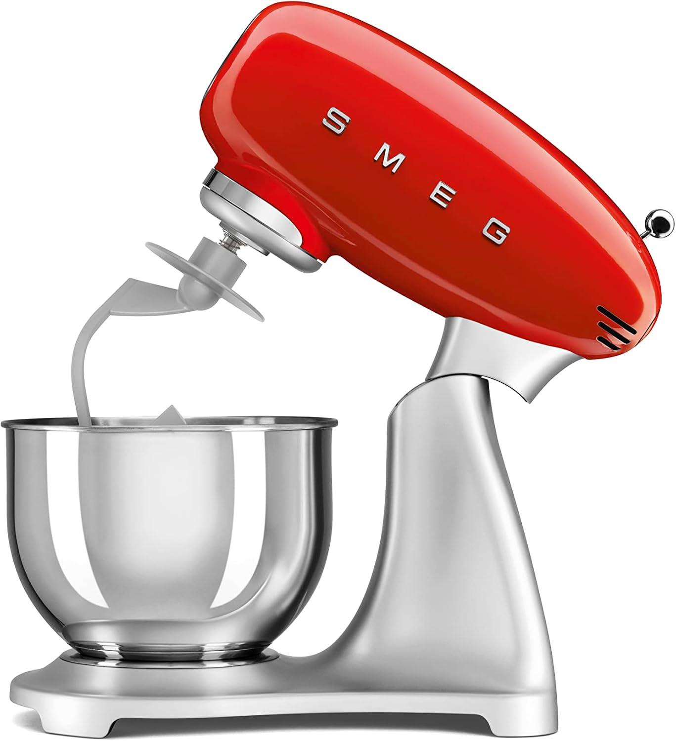 imageSMEG Stand Mixer and Pasta RollerCutter Set CreamRed