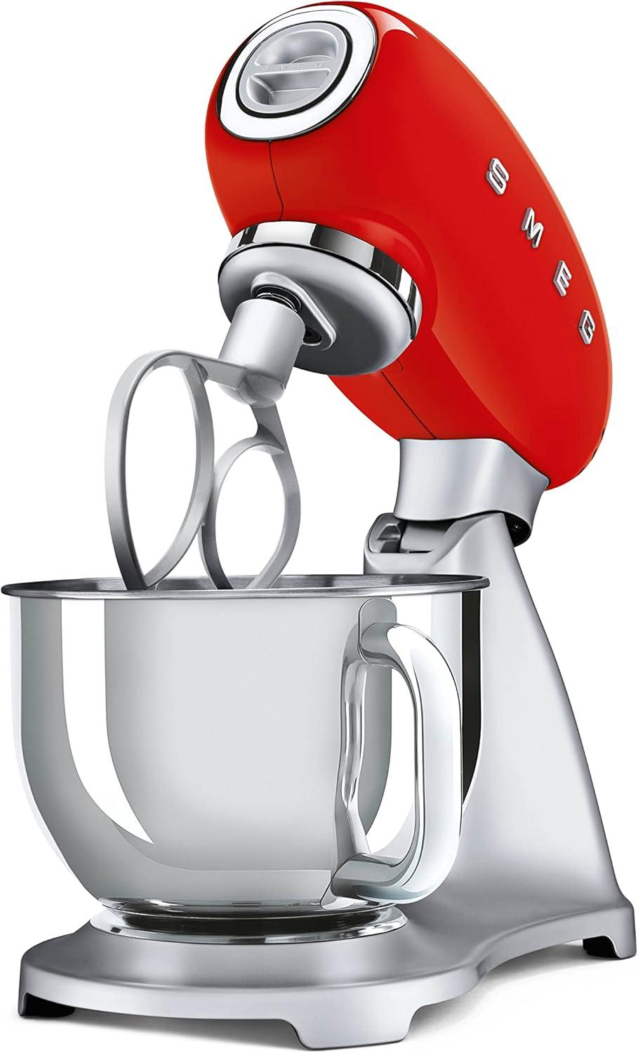 imageSMEG Stand Mixer and Pasta RollerCutter Set CreamRed