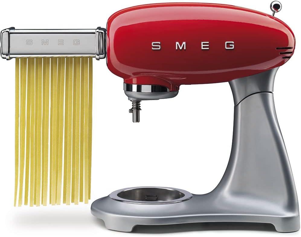imageSMEG Stand Mixer and Pasta RollerCutter Set CreamRed