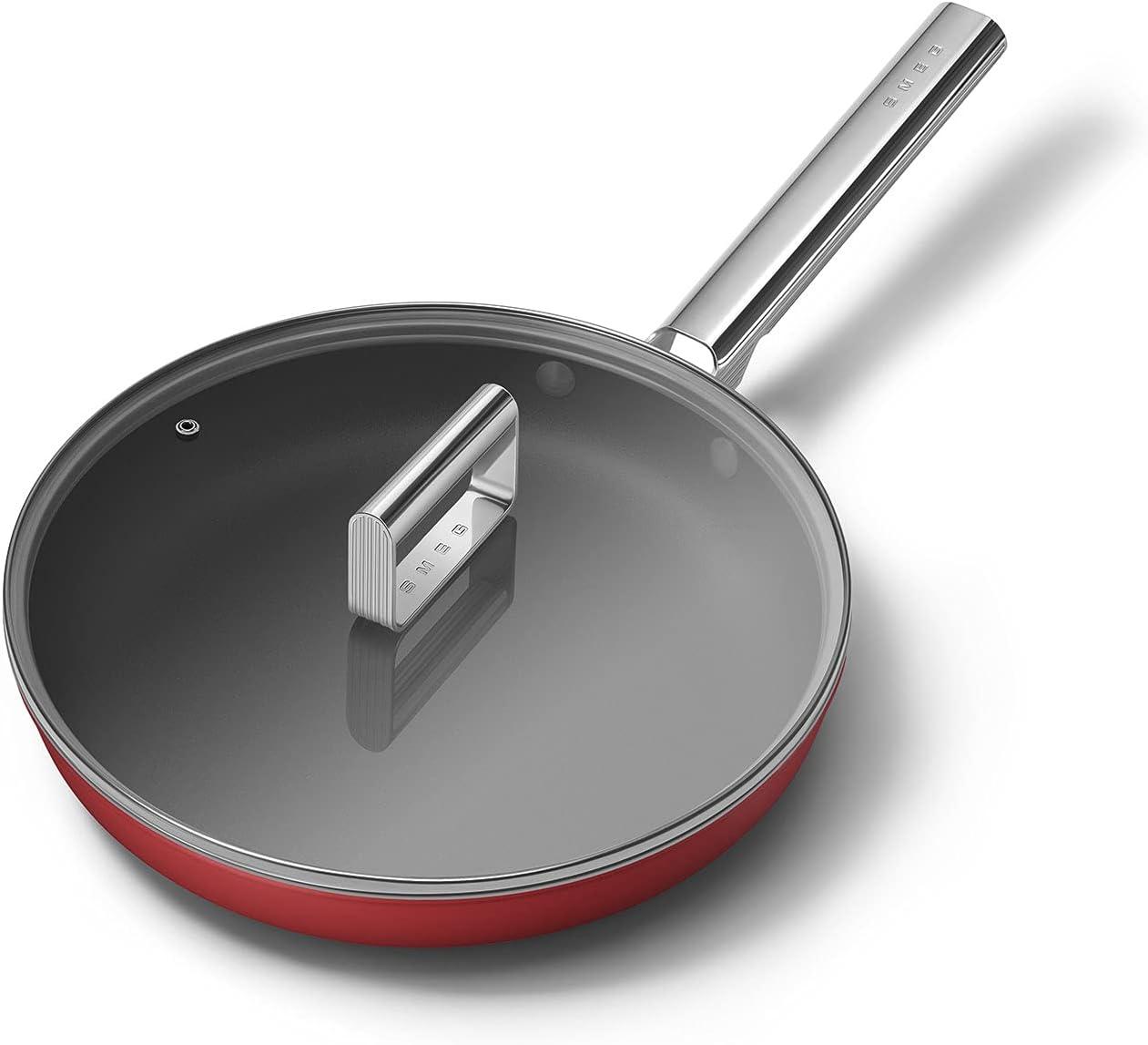 imageSmeg Cookware 12Inch Black FrypanRed