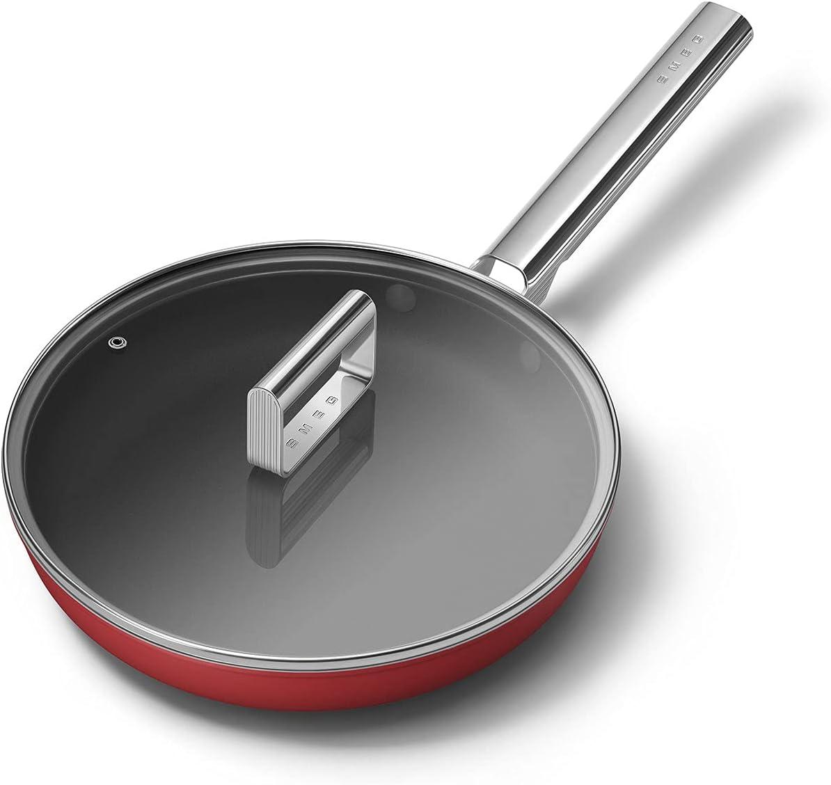 imageSmeg Cookware 12Inch Black FrypanRed