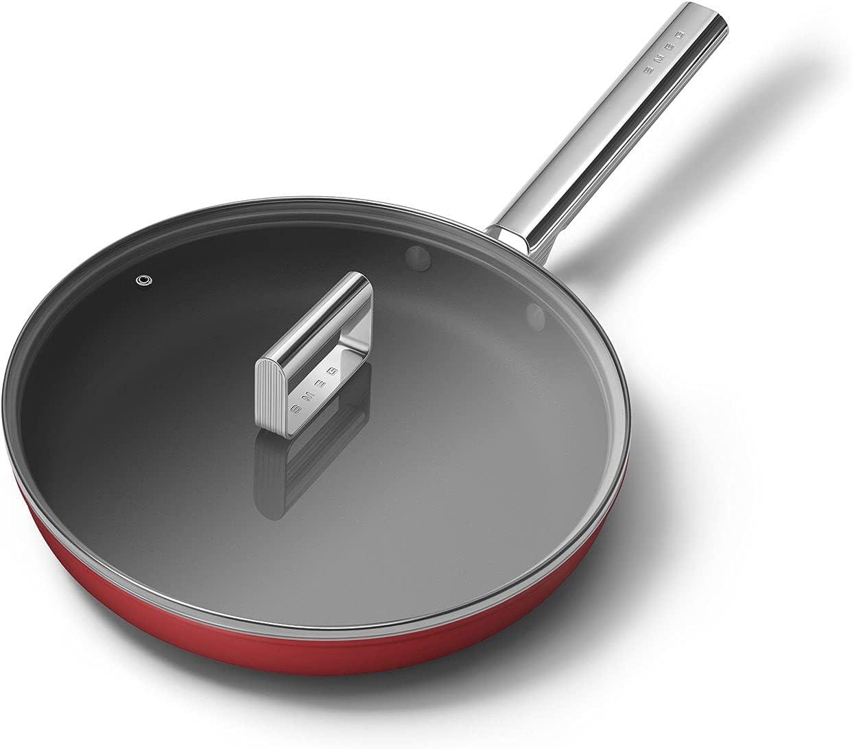 imageSmeg Cookware 12Inch Black FrypanRed