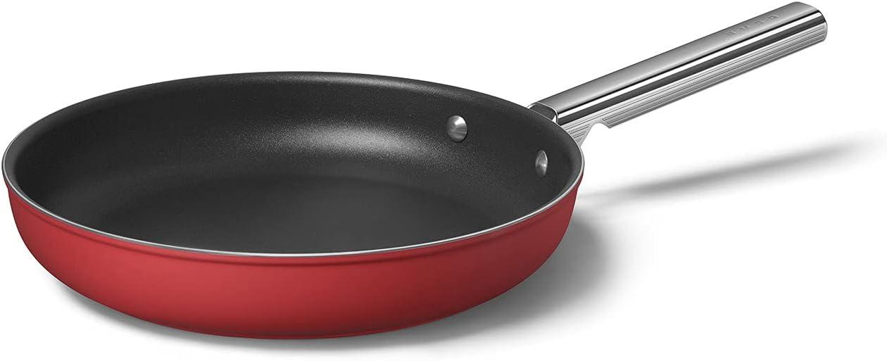 imageSmeg Cookware 12Inch Black FrypanRed