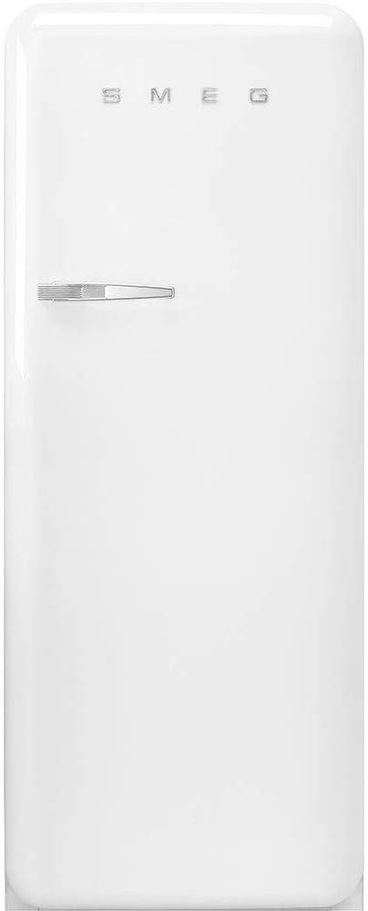imageSmeg FAB28 50s Retro Style Aesthetic Top Freezer Refrigerator with 993 Cu Total Capacity Multiflow Cooling System Adjustable Glass Shelves 24Inches Pastel Blue Right Hand Hinge Made In ItalyWhite