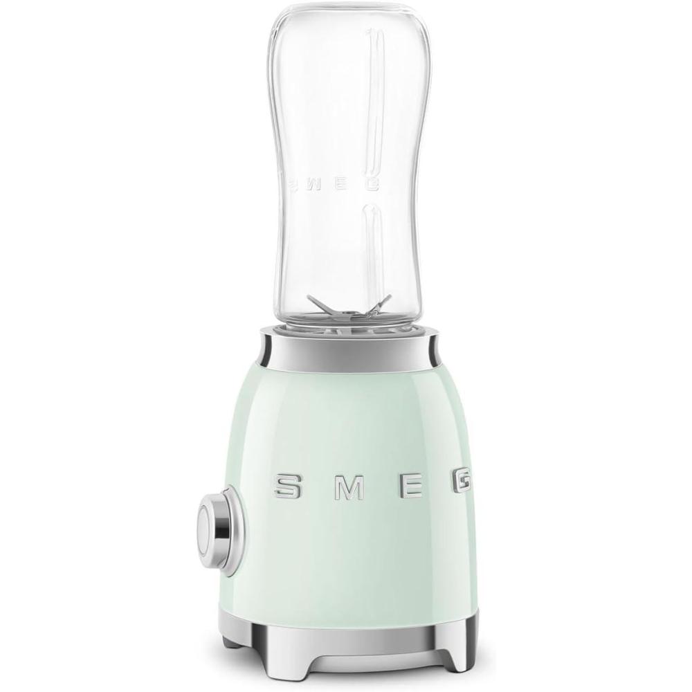 imageSMEG 50s Retro Style Personal Blender with Backlit Knob and Two BPA 600 ML Free bottles PBF01WHUSPastel Green