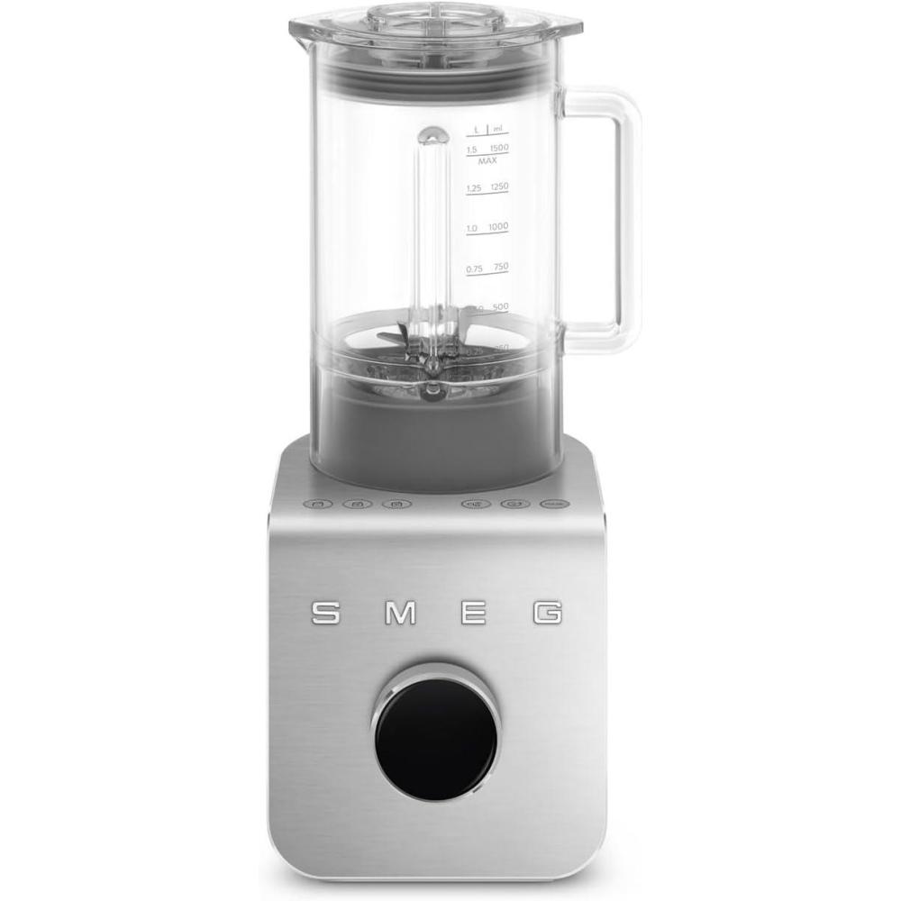 imageSMEG BLC01 Professional HighPerformance Blender 15L Tritan Jug 9 Speed Settings Stainless Steel Blades Modern Design Powerful 1250W Motor for Smoothies Soups ampamp MoreWhite