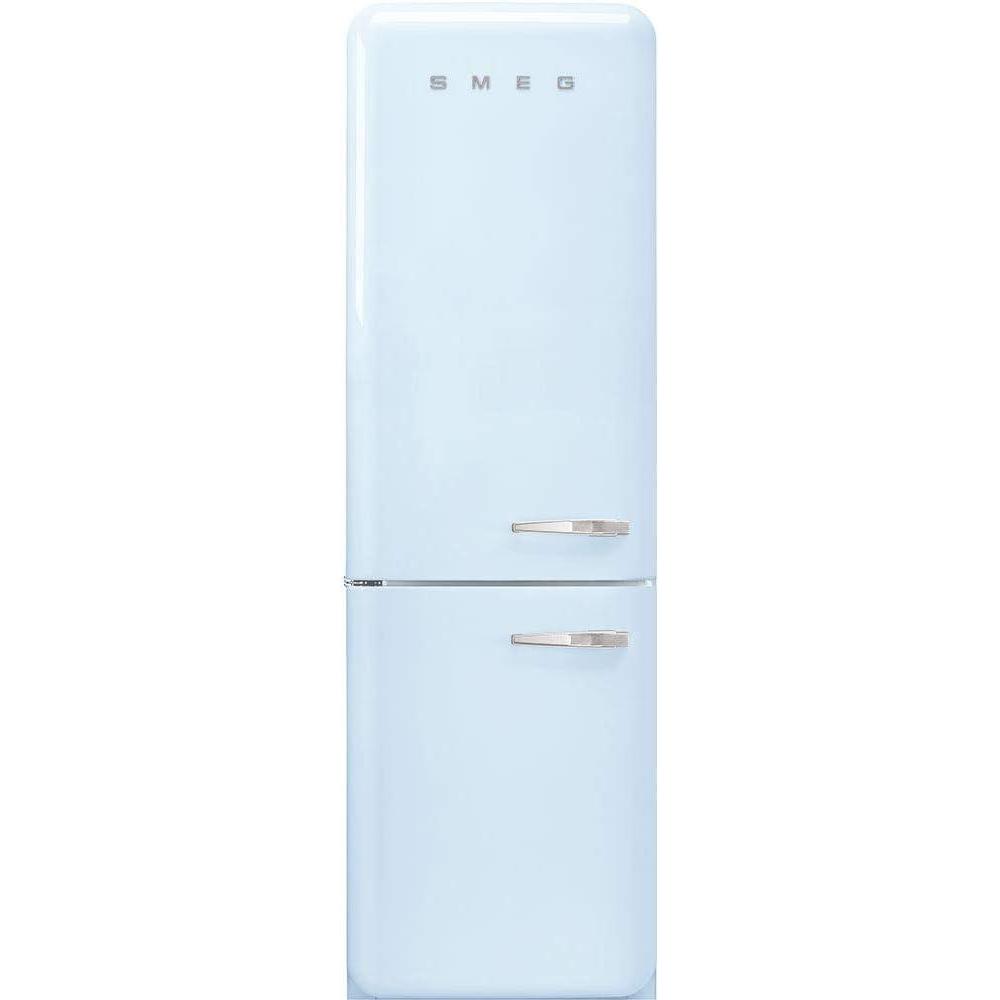 imageSMEG FAB32 Retro Refrigerator 50s Style Fridge with Bottom Freezer NoFrost LED Display ampamp Lighting LifePlus Zone MultiAirflow 122 cu ft Cream Made in ItalyPastel Blue