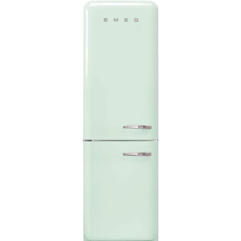 imageSMEG FAB32 Retro Refrigerator 50s Style Fridge with Bottom Freezer NoFrost LED Display ampamp Lighting LifePlus Zone MultiAirflow 122 cu ft Cream Made in ItalyPastel Green