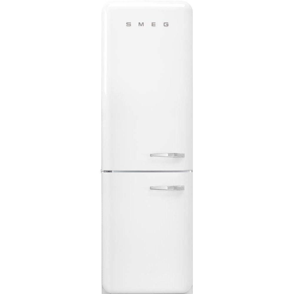 imageSMEG FAB32 Retro Refrigerator 50s Style Fridge with Bottom Freezer NoFrost LED Display ampamp Lighting LifePlus Zone MultiAirflow 122 cu ft White Made in Italy