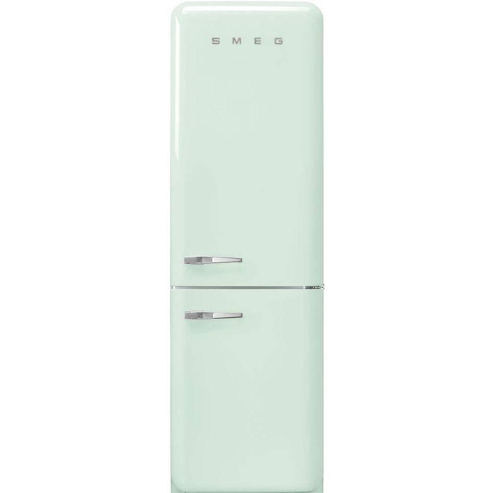 imageSMEG FAB32 Retro RefrigeratorFreezer 50s Style Fridge with Bottom Freezer NoFrost LED Display ampamp Lighting LifePlus Zone MultiAirflow 122 cu ft Made in Italy Pastel GreenPastel Green