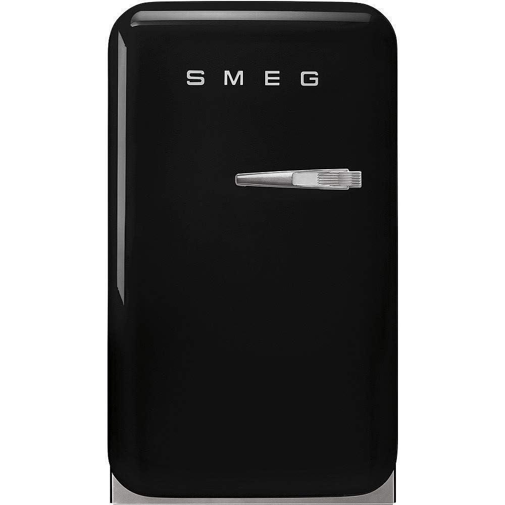 imageSMEG FAB5 Retro Mini Fridge 50s Style Compact Small Refrigerator 12 cu ft Automatic Defrost LED Lighting Adjustable Shelves Made in Italy Perfect for Home Dorm Office Hotel YellowBlack