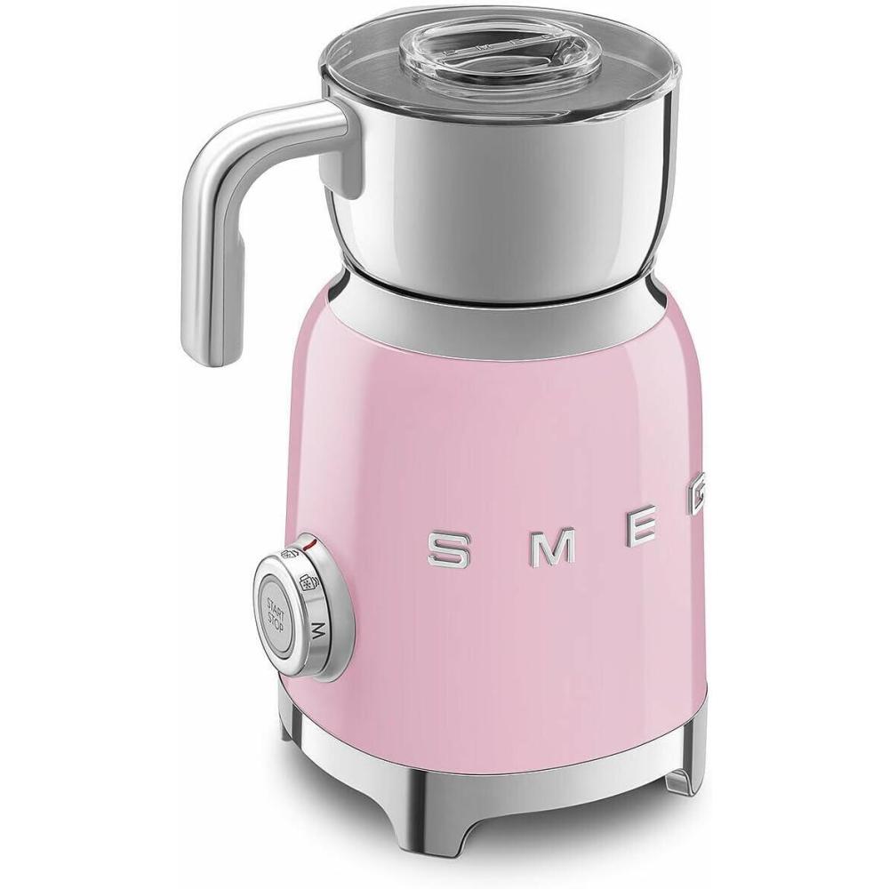 imageSMEG Retro 50s Style Milk Frother with 2 Disks 6 Preset Programs Hot or Cold Frothing and Induction Heating PinkPink