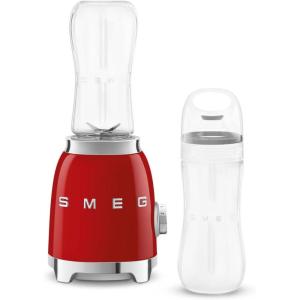 SMEG 50’s Retro Style Personal Blender with Backlit Knob and Two BPA 600 ML Free bottles PBF01WHUS(red)