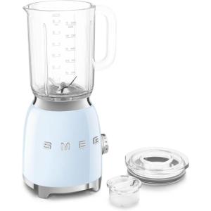 SMEG BLF03 Retro Style Blender – 600W Countertop Blender with 48 oz BPA-Free Jug, 3 Speeds + Pulse, Ice Crush & Smoothie Functions – 50s-Inspired Design-Pastel Blue(Pastel Blue)