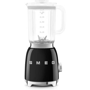 SMEG BLF03 Retro Style Blender – 600W Countertop Blender with 48 oz BPA-Free Jug, 3 Speeds + Pulse, Ice Crush & Smoothie Functions – 50s-Inspired Design-Black(Black)