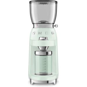 SMEG CGF11 Retro-Style Coffee Grinder – Burr Mill with 30 Grind Settings, Stainless Steel Conical Burrs, Removable Hopper – Precision Countertop Grinder for Espresso, Drip, French Press-Pastel Green(Pastel Green)