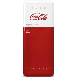 SMEG FAB28 50’s Retro Style Top Freezer Refrigerator with 9.93 Cu Total Capacity, Multiflow Cooling System, Adjustable Glass Shelves 24-Inches, Coca Cola Right Hand Hinge, FAB28URDCC3 Made In Italy