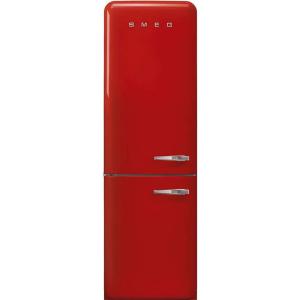 SMEG FAB32 Retro Refrigerator – 50s Style Fridge with Bottom Freezer, No-Frost, LED Display & Lighting, LifePlus Zone, Multi-Airflow – 12.2 cu ft – Cream – Made in Italy(Red)