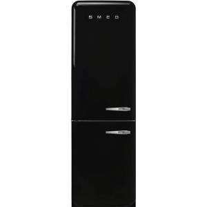 SMEG FAB32 Retro Refrigerator – 50s Style Fridge with Bottom Freezer, No-Frost, LED Display & Lighting, LifePlus Zone, Multi-Airflow – 12.2 cu ft – Cream – Made in Italy(Black)