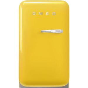 SMEG FAB5 Retro Mini Fridge – 50s Style Compact Small Refrigerator, 1.2 cu ft, Automatic Defrost, LED Lighting, Adjustable Shelves– Made in Italy – Perfect for Home, Dorm, Office, Hotel -Yellow(Yellow)