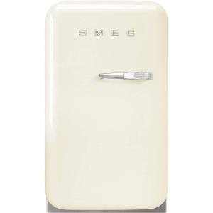 SMEG FAB5 Retro Mini Fridge – 50s Style Compact Small Refrigerator, 1.2 cu ft, Automatic Defrost, LED Lighting, Adjustable Shelves– Made in Italy – Perfect for Home, Dorm, Office, Hotel -Yellow(Cream)