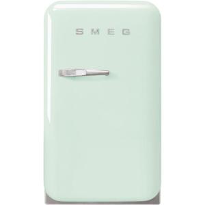 SMEG FAB5 Retro Mini Fridge – 50s Style Compact Small Refrigerator, 1.2 cu ft, Automatic Defrost, LED Lighting, Adjustable Shelves– Made in Italy – Perfect for Home, Dorm, Office, Hotel -Orange(Pastel Green)