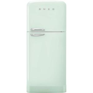 SMEG FAB50 Retro Style Refrigerator – 19.28 cu. ft. Freestanding Fridge-Freezer, Dual Cooling, No-Frost, Adjustable Glass Shelves, Chrome Handle – Cream – Made in Italy(Pastel Green)
