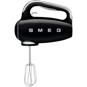 SMEG Pink 50’s Retro Style Electric Hand Mixer with Set of Dough Hooks, Set of Beaters, and Set of Whisks(Black)
