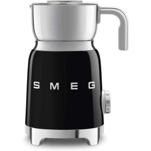 SMEG Retro 50’s Style Milk Frother with 2 Disks 6 Preset Programs Hot or Cold Frothing and Induction Heating (Pastel Blue)(Black)