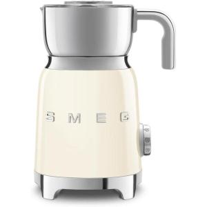 SMEG Retro 50’s Style Milk Frother with 2 Disks 6 Preset Programs Hot or Cold Frothing and Induction Heating (Pastel Blue)(Cream)