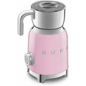 SMEG Retro 50’s Style Milk Frother with 2 Disks 6 Preset Programs Hot or Cold Frothing and Induction Heating (Pastel Blue)(Pink)