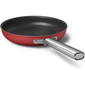 Smeg Cookware 12-Inch Black Frypan(Red)