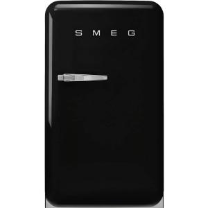 Smeg FAB10 50’s Retro Style Aesthetic Refrigerator with 4.48 Cu Total Capacity, 2 Glass Shelves, LED Internal Light, 22-Inches, Black Right Hand Hinge Made In Italy(Black)