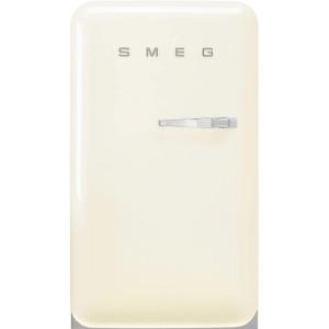 Smeg FAB10 50’s Retro Style Aesthetic Refrigerator with 4.48 Cu Total Capacity, 2 Glass Shelves, LED Internal Light, 22-Inches, Black Right Hand Hinge Made In Italy(Cream)