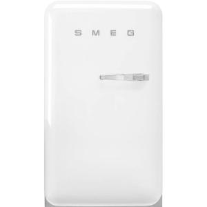 Smeg FAB10 50’s Retro Style Aesthetic Refrigerator with 4.48 Cu Total Capacity, 2 Glass Shelves, LED Internal Light, 22-Inches, Black Right Hand Hinge Made In Italy(White)