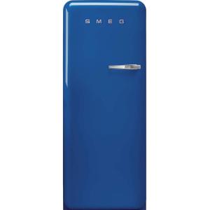 Smeg FAB28 50’s Retro Style Aesthetic Top Freezer Refrigerator with 9.93 Cu Total Capacity, Multiflow Cooling System, Adjustable Glass Shelves 24-Inches, Pastel Blue Right Hand Hinge Made In Italy(Blue)