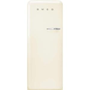Smeg FAB28 50’s Retro Style Aesthetic Top Freezer Refrigerator with 9.93 Cu Total Capacity, Multiflow Cooling System, Adjustable Glass Shelves 24-Inches, Pastel Blue Right Hand Hinge Made In Italy(Cream)