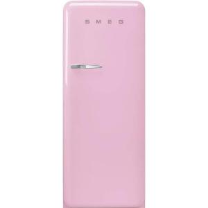 Smeg FAB28 50’s Retro Style Aesthetic Top Freezer Refrigerator with 9.93 Cu Total Capacity, Multiflow Cooling System, Adjustable Glass Shelves 24-Inches, Pastel Blue Right Hand Hinge Made In Italy(Pink)