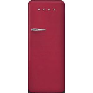 Smeg Retro Style FAB28 50s Style Refrigerator, Right Hinge, Ruby Red, Matte Finish – 9.93 Cu. Ft. – Made in Italy