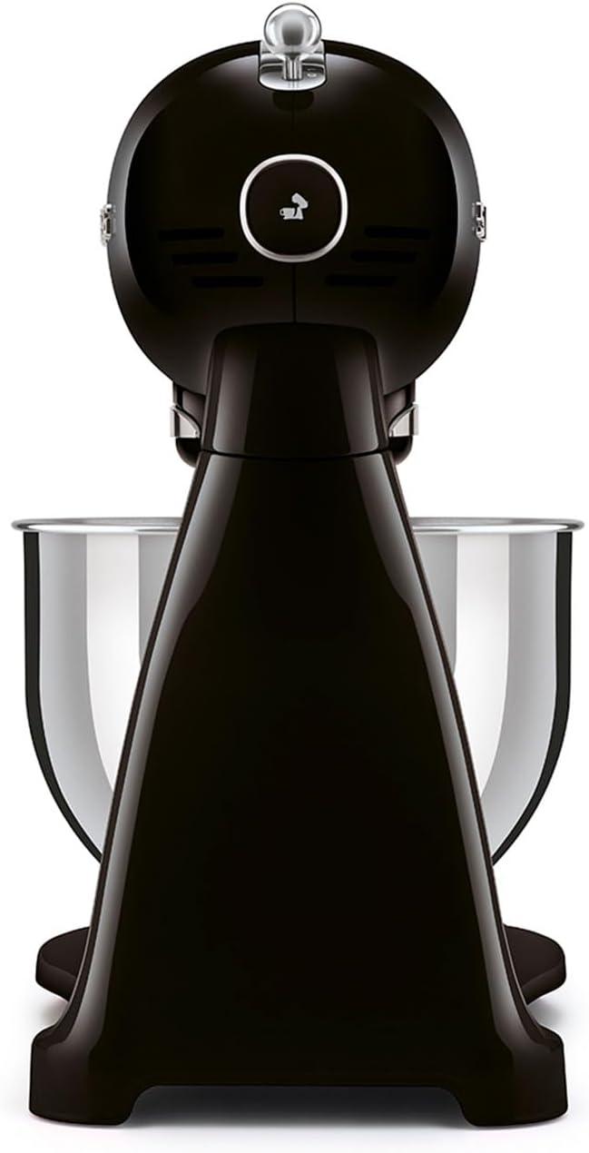 image:imageSMEG SMF03 Stand Mixer 5 Qt TiltHead Mixer with Stainless Steel Bowl 10 Speeds Retro 50s Vintage Style WhiteBlack