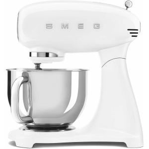 SMEG SMF03 Stand Mixer – 5 Qt Tilt-Head Mixer with Stainless Steel Bowl, 10 Speeds, Retro 50s Vintage Style – White(White)