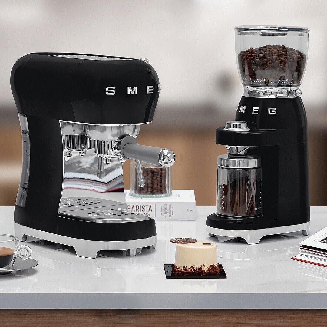 image:imageSmeg Manual Espresso and Tamper Set CreamBlack
