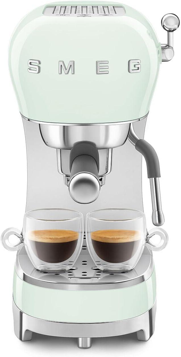 image:imageSmeg Manual Espresso and Tamper Set CreamPastel Green