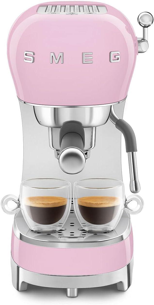 image:imageSmeg Manual Espresso and Tamper Set CreamPink